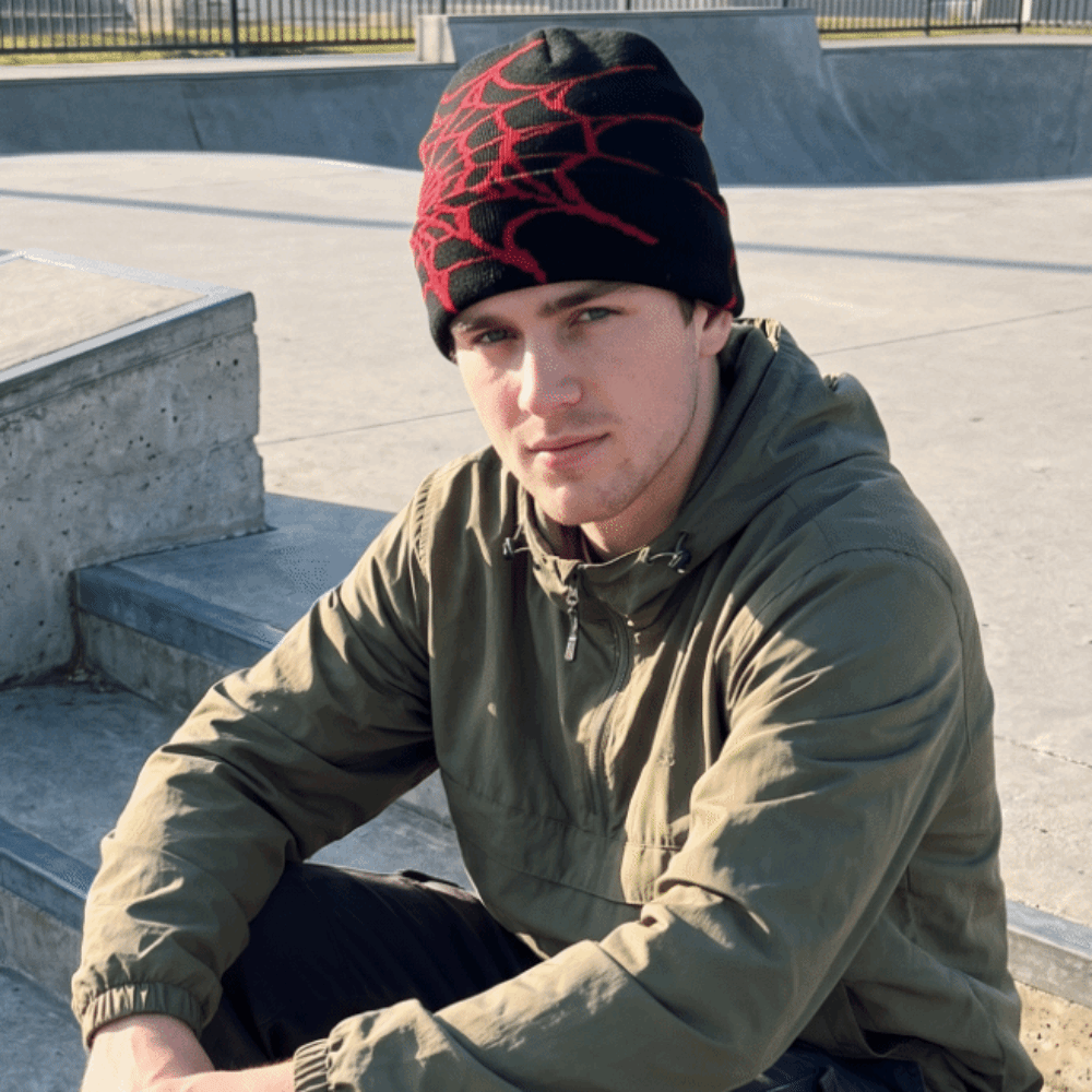Beanie Cuffed Knit - Hip-Hop Weiche Spinnennetz-Muster Beanie-Mützen Dehnbare Warme