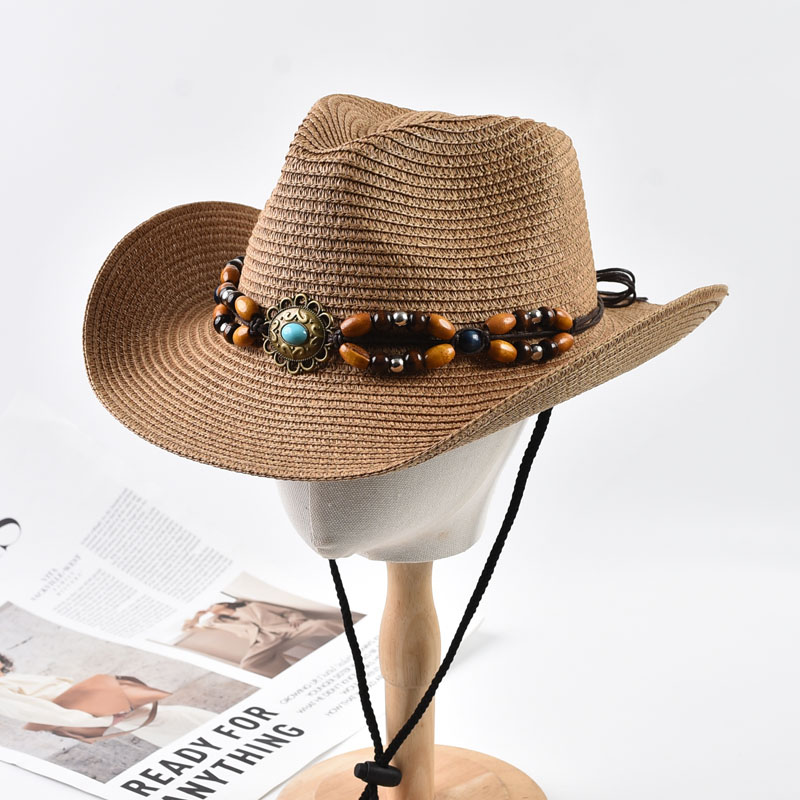Cowboy Hat Straw - Strohhut im Western-Cowboy-Stil für Damen und