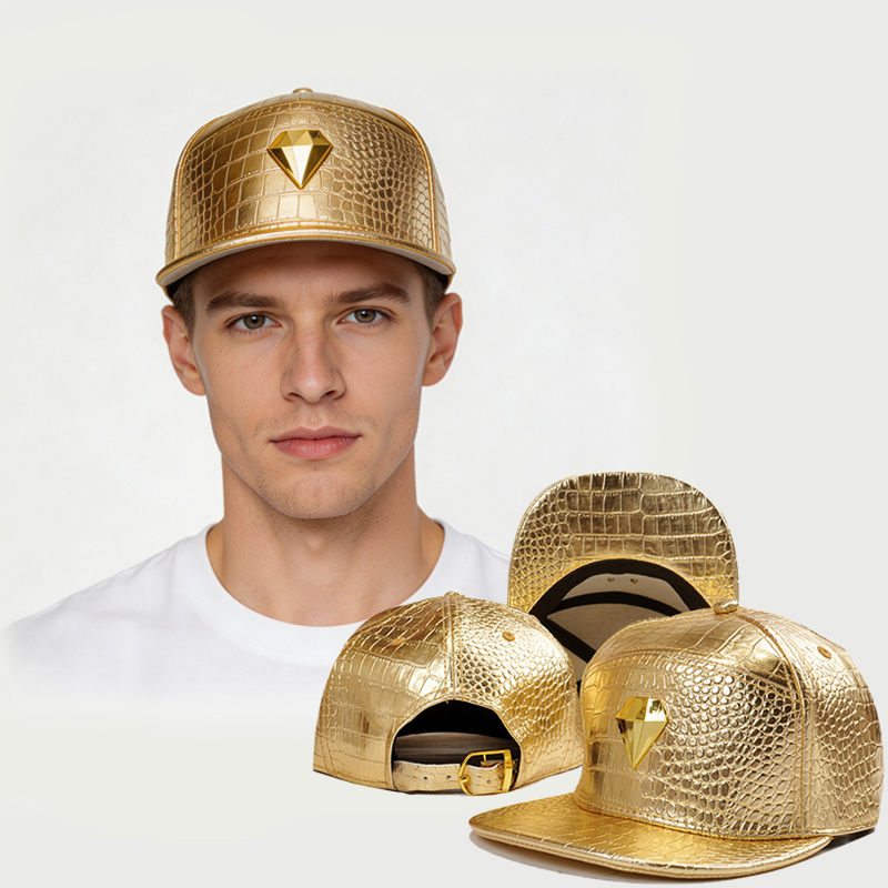Baseball Cap Structured - Neue Gem Leder-Baseballkappe für Herren und