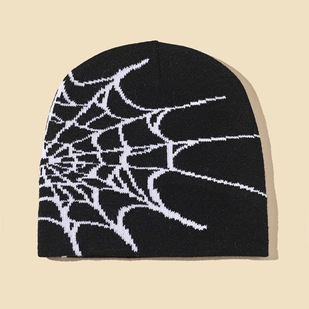 Y2K Weiche Spinnennetz-Muster  – Beanie Cuffed Knit Bewertung und Preis