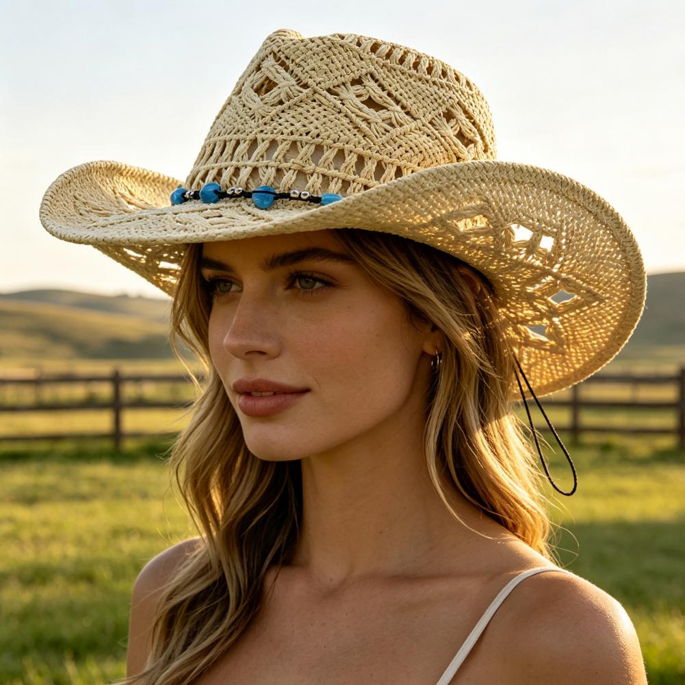 Cowboyhut mit breiter Krempe,  – Cowboy Hat Straw Bewertung und Preis
